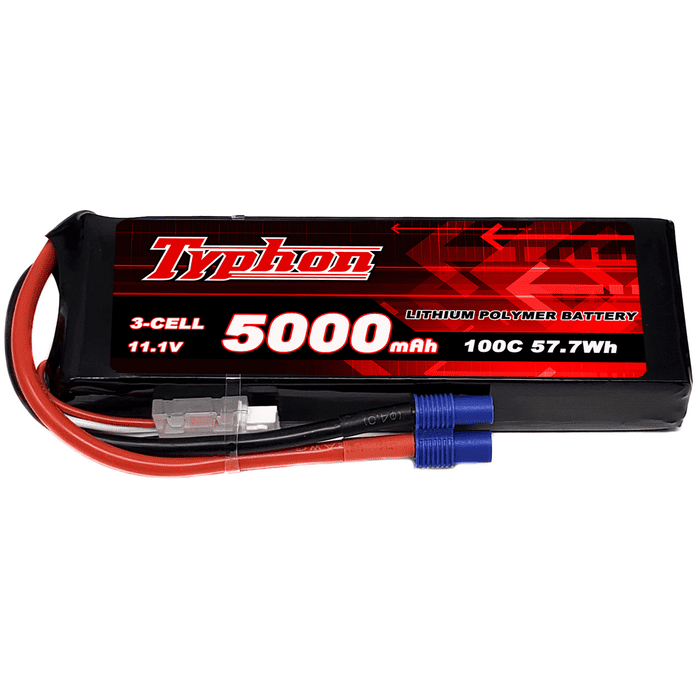 Typhon 5000mAh 3S 100C 11.1V LiPo Battery with EC3 Plug for RC Helicopter Car Boat