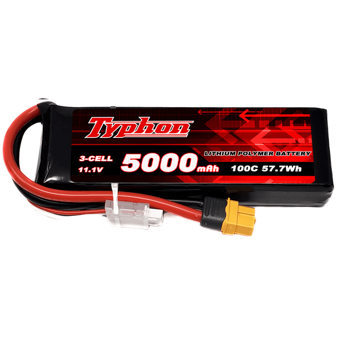 Typhon 5000mAh 3S 100C 11.1V LiPo Battery with XT60 Plug for RC Plane Car Boat