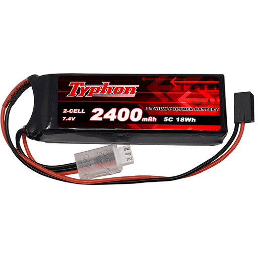 Typhon 2400mAh 2S 10C 6.6V LiFe Receiver Battery Pack for RC Plane / Heli / Car / Boat / Drone
