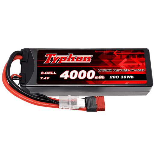 TyphonPower 4000mAh 2S1P 20C 7.4V Hardcase Lipo Battery With T-Connector