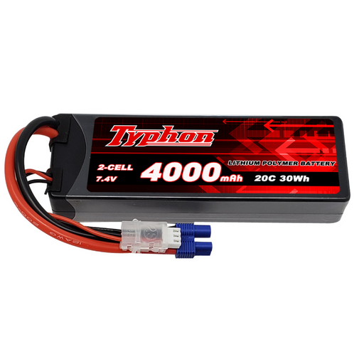 Typhon 2S 7.4V 4000mAh 20C Lipo Battery Hardcase