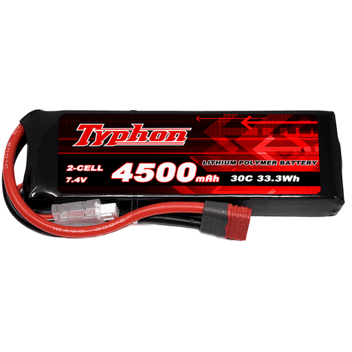 Typhon 4500mAh 2S 30C 7.4V LiPo Battery with Deans Plug – Versatile power pack for RC planes, helis, cars, and boats