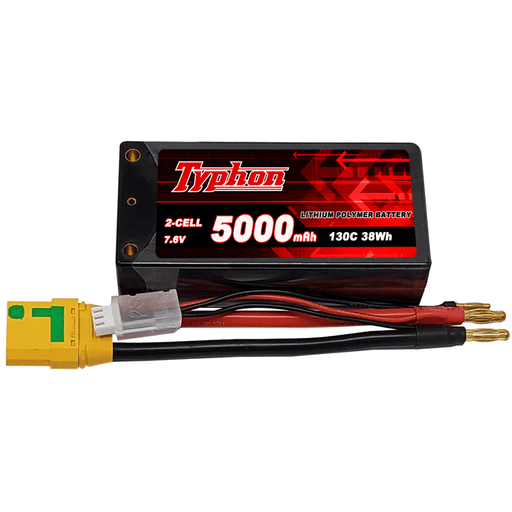 Typhon 5000mAh 2S1P 130C 7.6V Shorty HV LiPo Battery with XT90 Bullet Plug