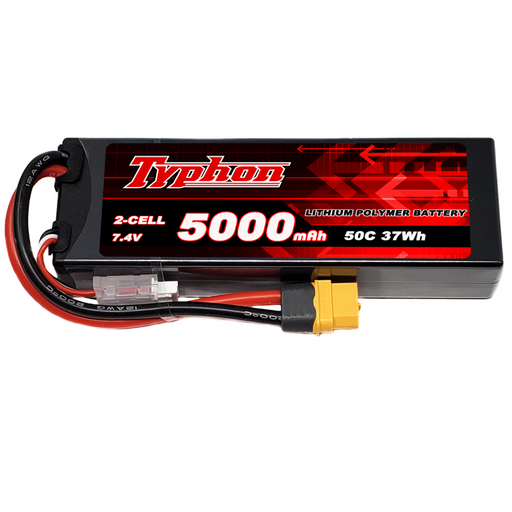 Typhon 2S 7.4V 5000mAh 50C Lipo Battery Hardcase