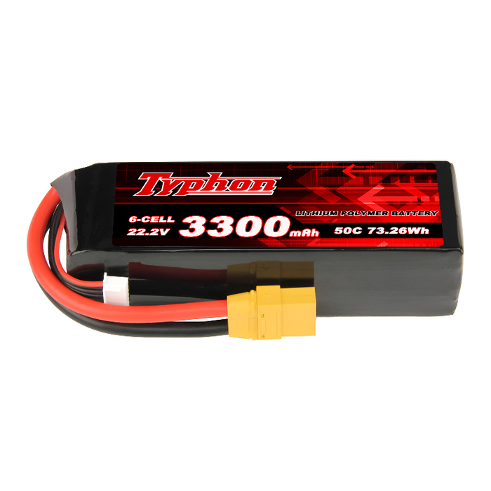 Typhon 50C 6S 3300mAh 22.2V LiPo Battery