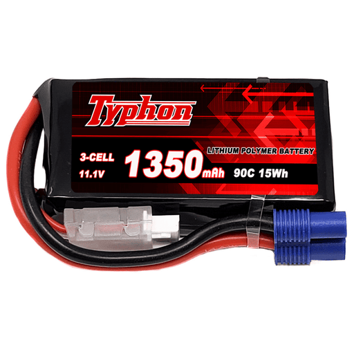 Typhon 1350mAh 3S 90C 11.1V LiPo Battery EC3 Plug for FPV Drones and RC Aircraft