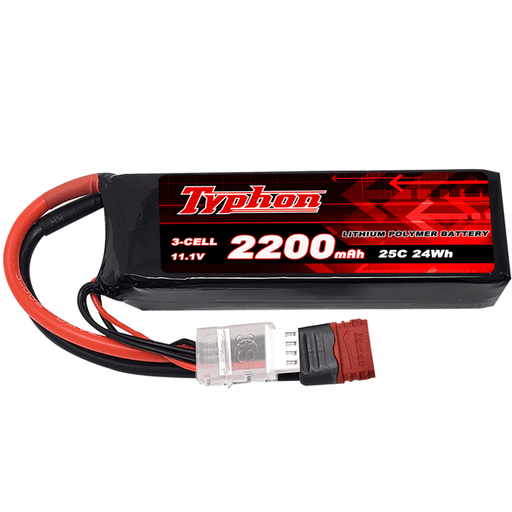 Typhon 2200mAh 3S 25C 11.1V LiPo Battery with T Plug for RC Models and Airsoft