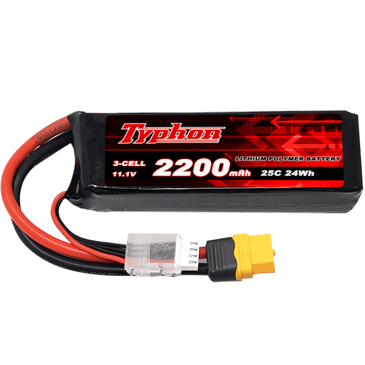 Typhon 2200mAh 3S 25C 11.1V LiPo Battery XT60 Plug for RC Vehicles and Aircraft