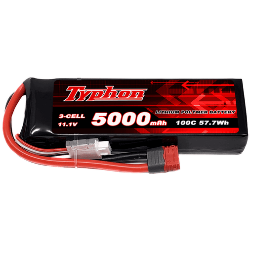 Typhon 5000mAh 3S 100C 11.1V LiPo Battery with T Plug for RC Plane Car Boat