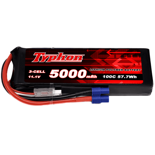 Typhon 5000mAh 3S 100C 11.1V LiPo Battery with EC3 Plug for RC Helicopter Car Boat