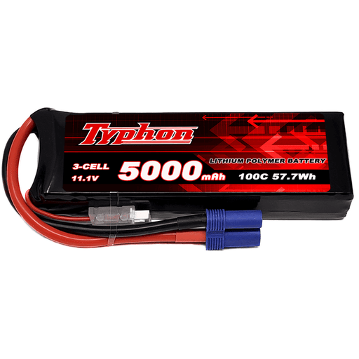 Typhon 5000mAh 3S 100C 11.1V LiPo Battery with EC5 Plug for RC Models