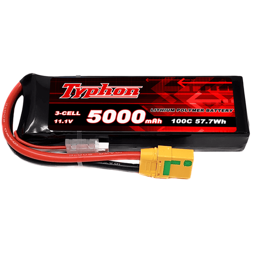 Typhon 5000mAh 3S 100C 11.1V LiPo Battery with XT90 Plug for RC Helicopter Plane Car