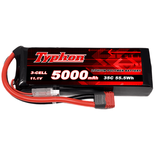 Typhon 5000mAh 3S 50C 11.1V LiPo Battery with T Plug for RC applications