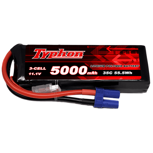 Typhon 5000mAh 3S 35C 11.1V LiPo Battery with EC5 Plug for High-Power RC Models