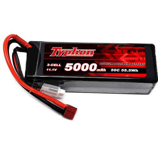 Typhon 5000mAh 3S 50C 11.1V Hardcase LiPo Battery with T Connector for RC Car