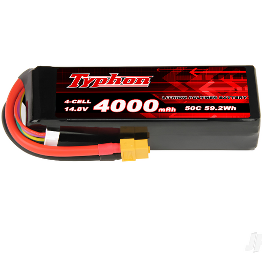 Typhon 4s 14.8v 4000mah 50c Lipo Battery