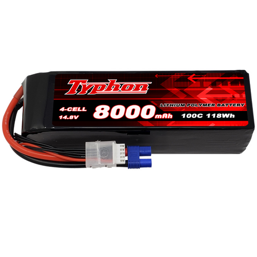 Typhon 4s 14.8v 8000mah 100c Lipo Battery w EC3 Connector