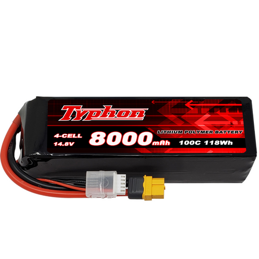 Typhon 4s 14.8v 8000mah 100c Lipo Battery w XT60 Connector

