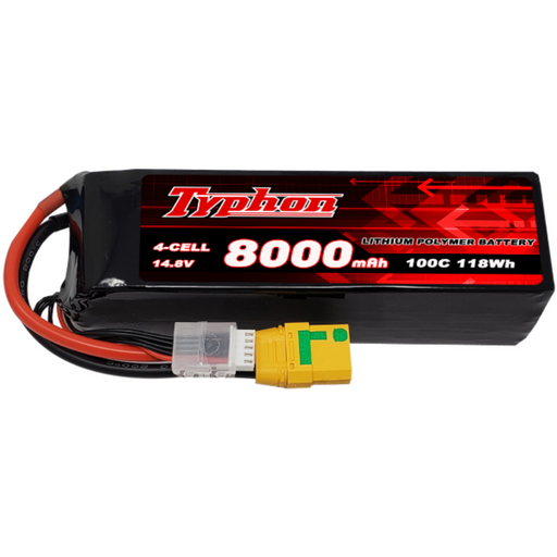 Typhon 4s 14.8v 8000mah 100c Lipo Battery w XT90 Connector