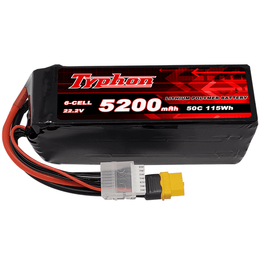 Typhon 5200mAh 6S 50C LiPo Battery with XT60 Plug for RC drones and planes

