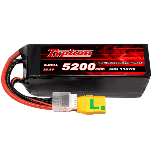 Typhon 5200mAh 6S LiPo Battery with XT90 Plug for high-powered RC applications
