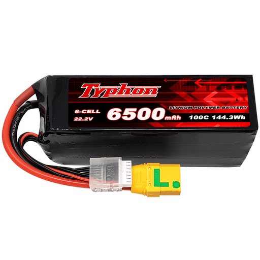 Typhon 6500mAh 6S 100C LiPo Battery with XT90 Plug for large-scale RC