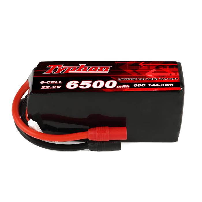Typhon 6s 22.2v 6500mah 60c Lipo Battery w Soft Case 