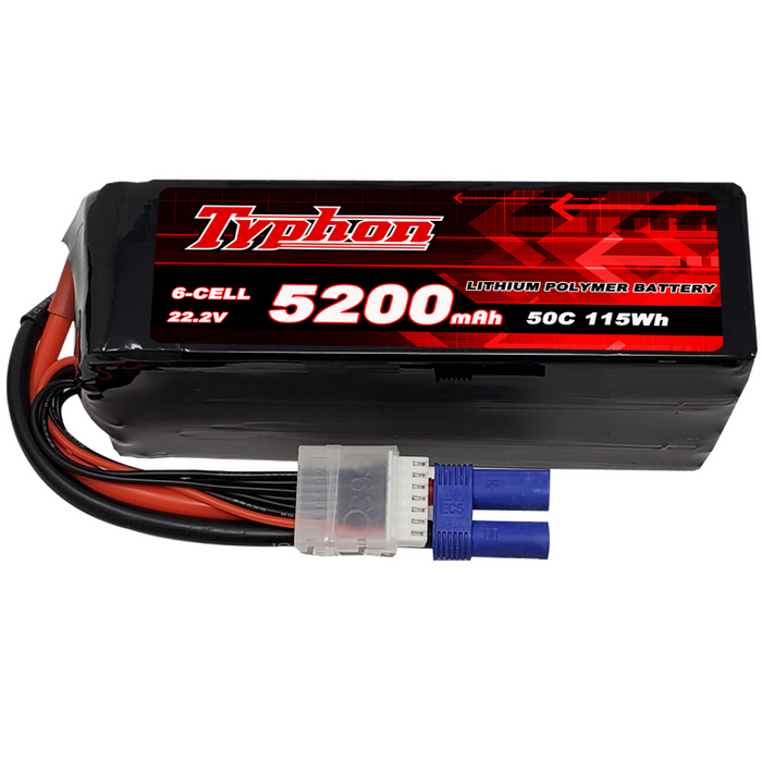 Typhon 6s 22.2v 5200mah 50c Lipo Battery